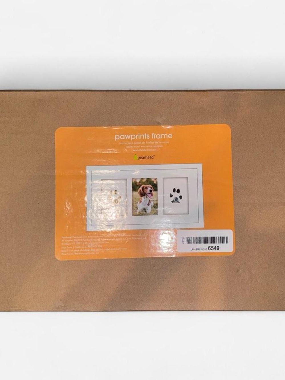 Pearhead Pawprints Pet Memorial Keepsake Frame Kit White